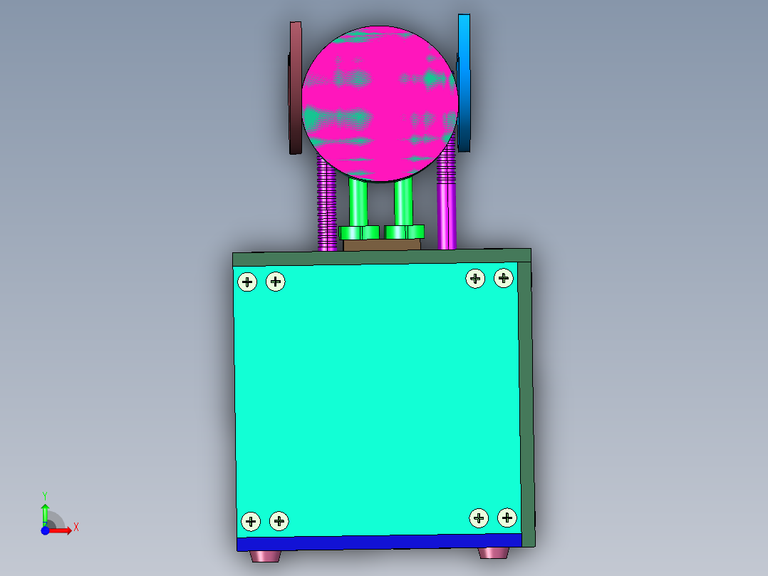 模拟小鸡啄米运动机前视图