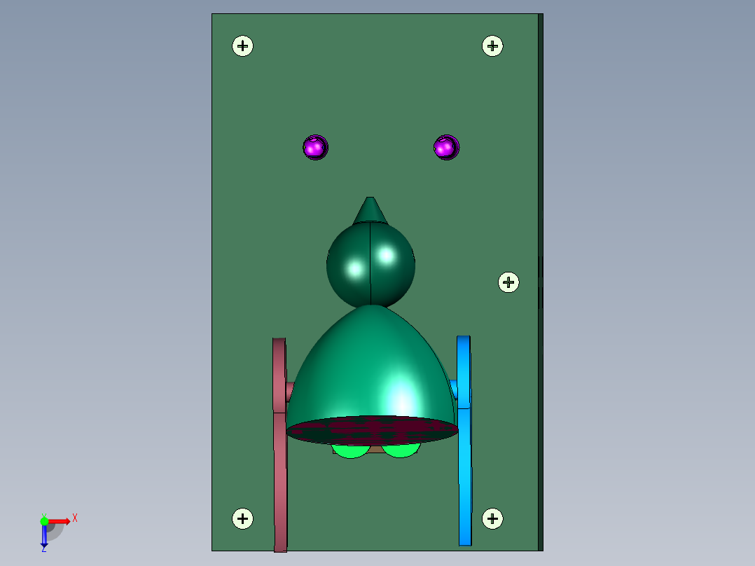 模拟小鸡啄米运动机俯视图