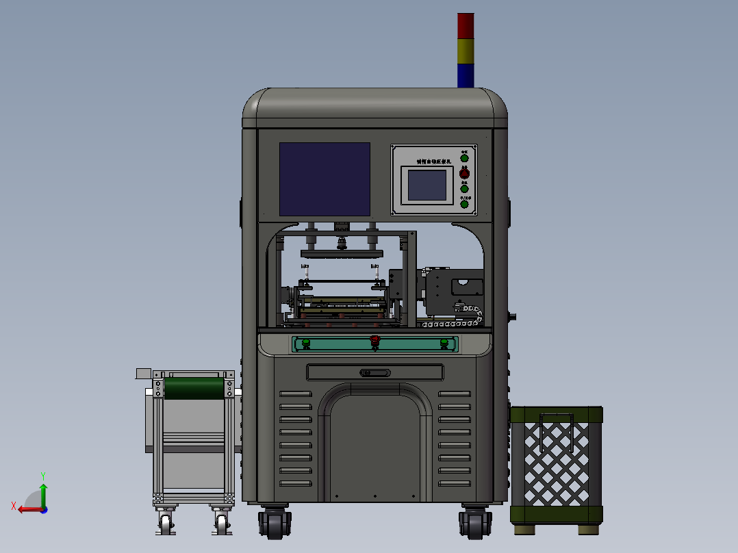 键帽自动组装机后视图