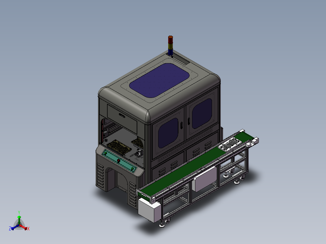 键帽自动组装机正等轴测图