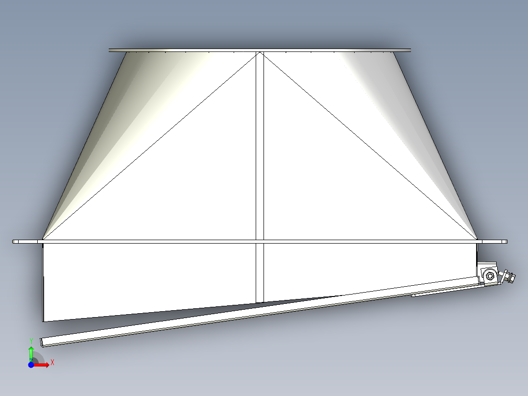 可调节变径风管前视图