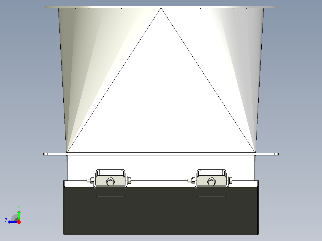 可调节变径风管右视图