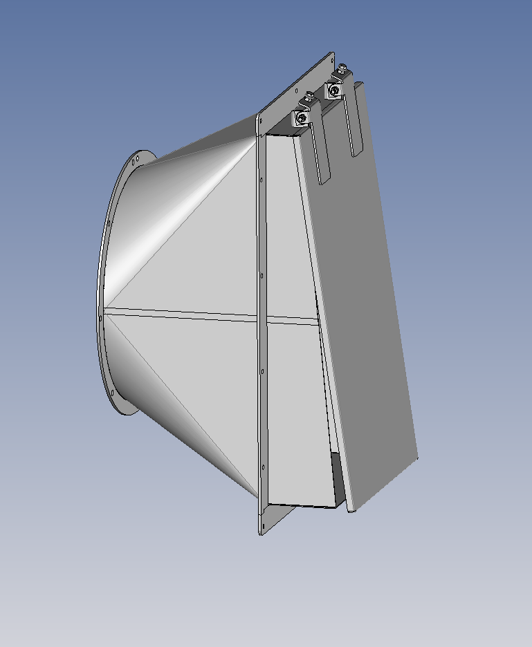 可调节变径风管