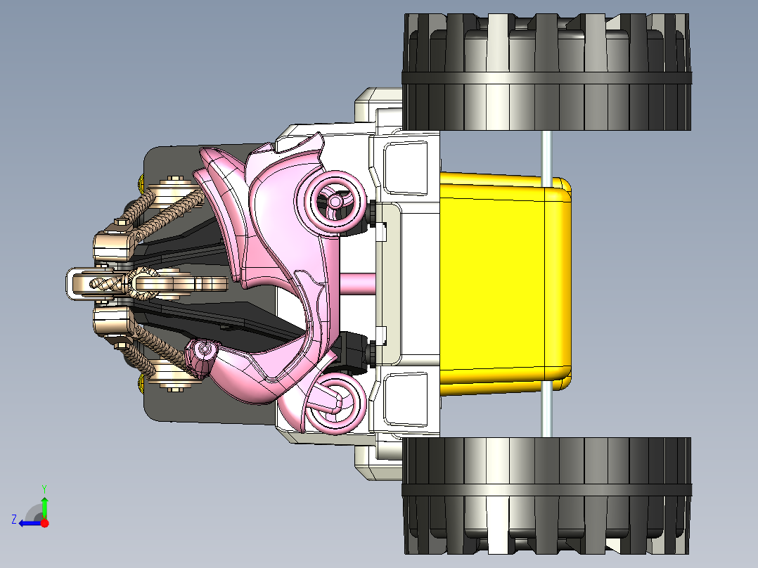 卡车起重机右视图