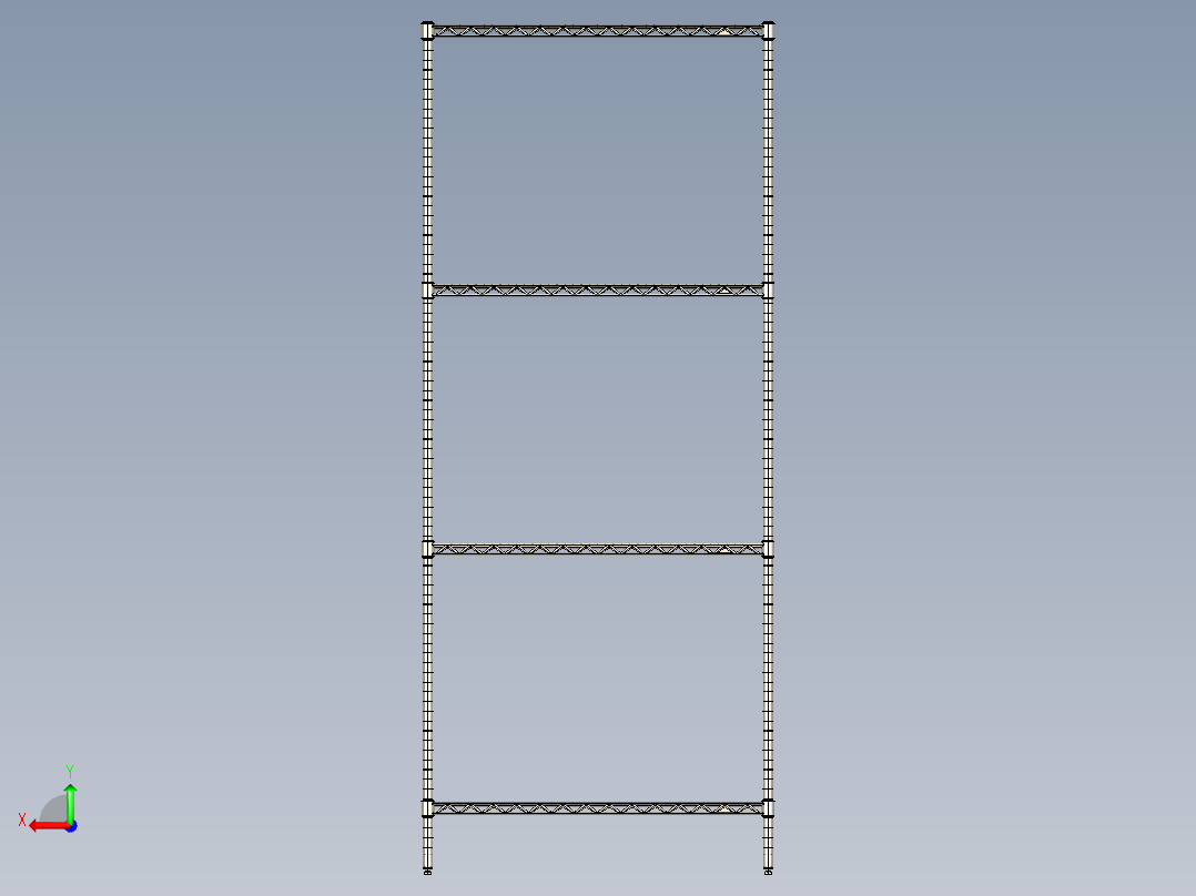 重型不锈钢钢丝架后视图