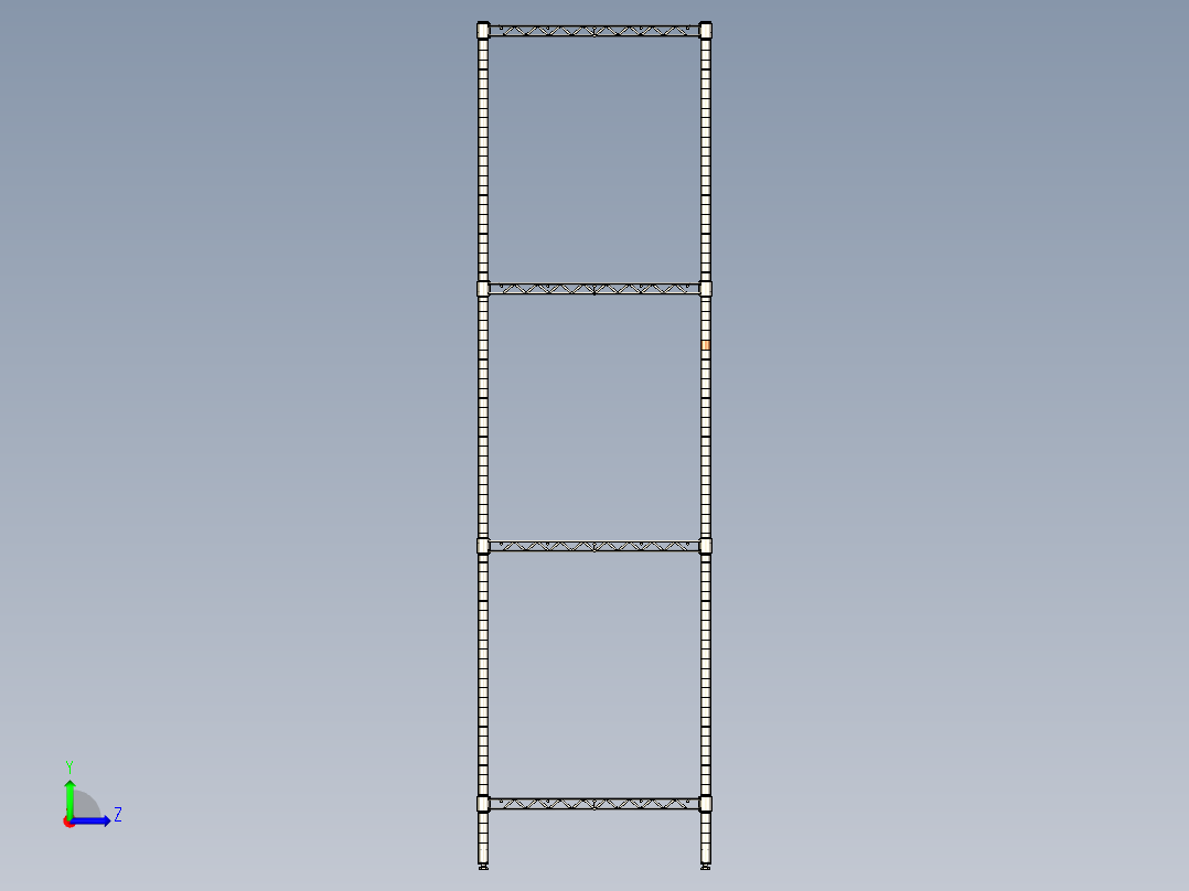 重型不锈钢钢丝架左视图