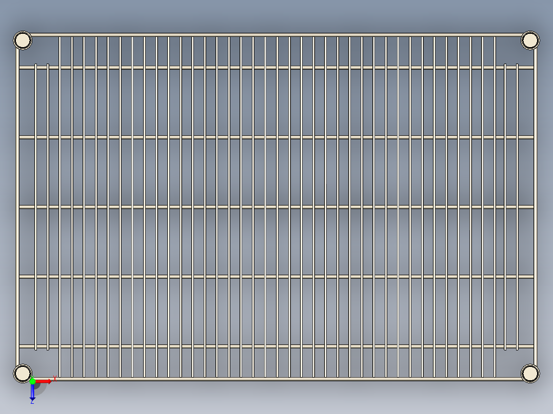 重型不锈钢钢丝架俯视图