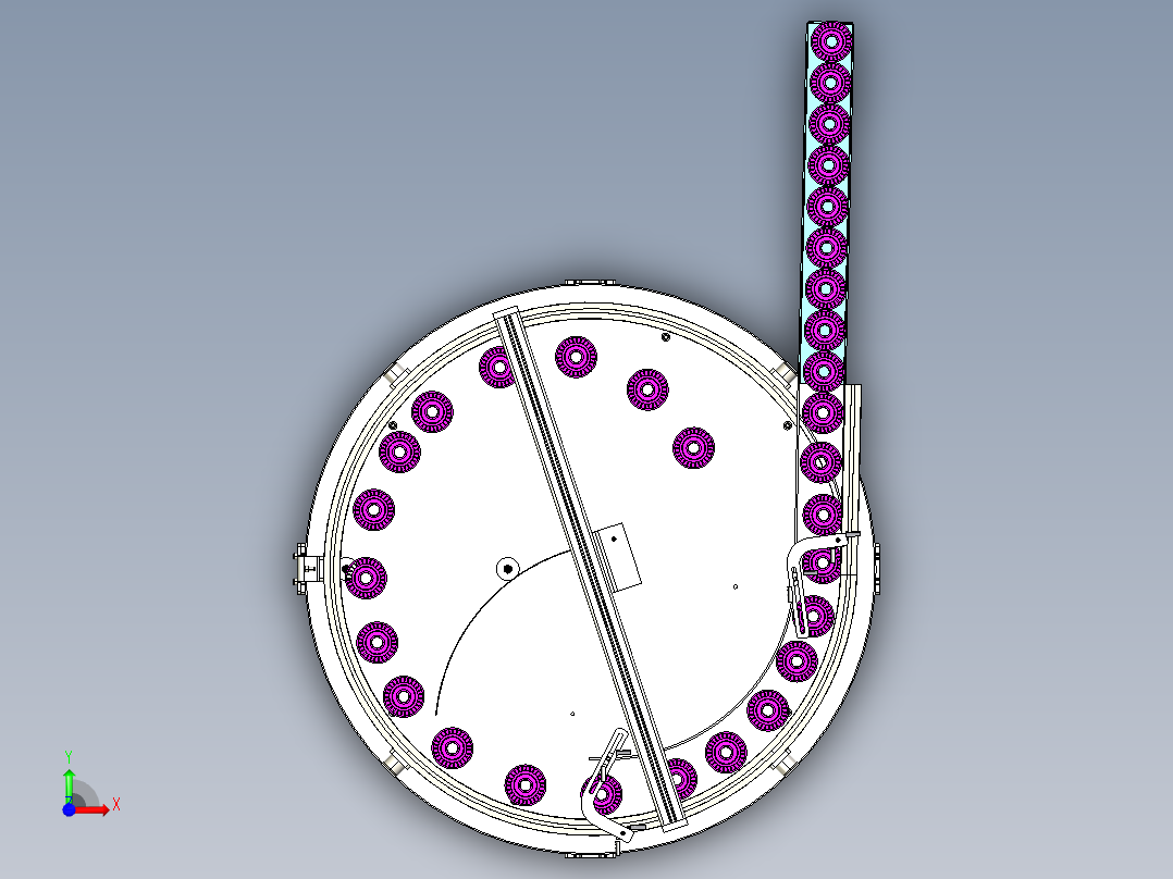圆盘上料机前视图