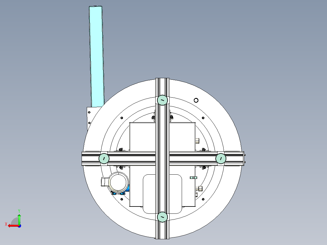 圆盘上料机后视图