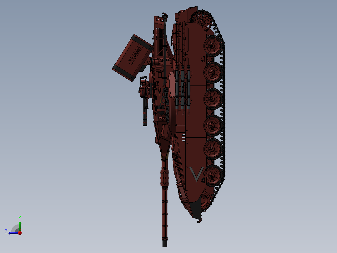 梅卡瓦主战坦克右视图