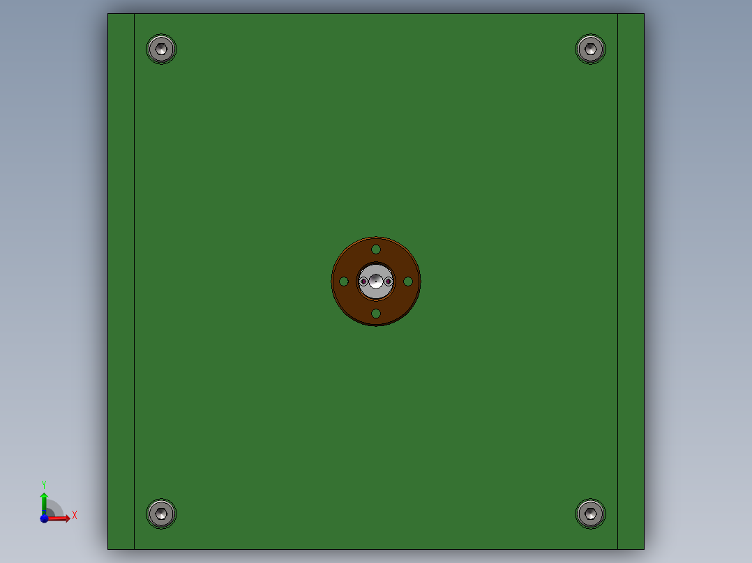 Q486-迷你音响的结构设计及外壳的注塑模具设计【三维SolidWorks】前视图