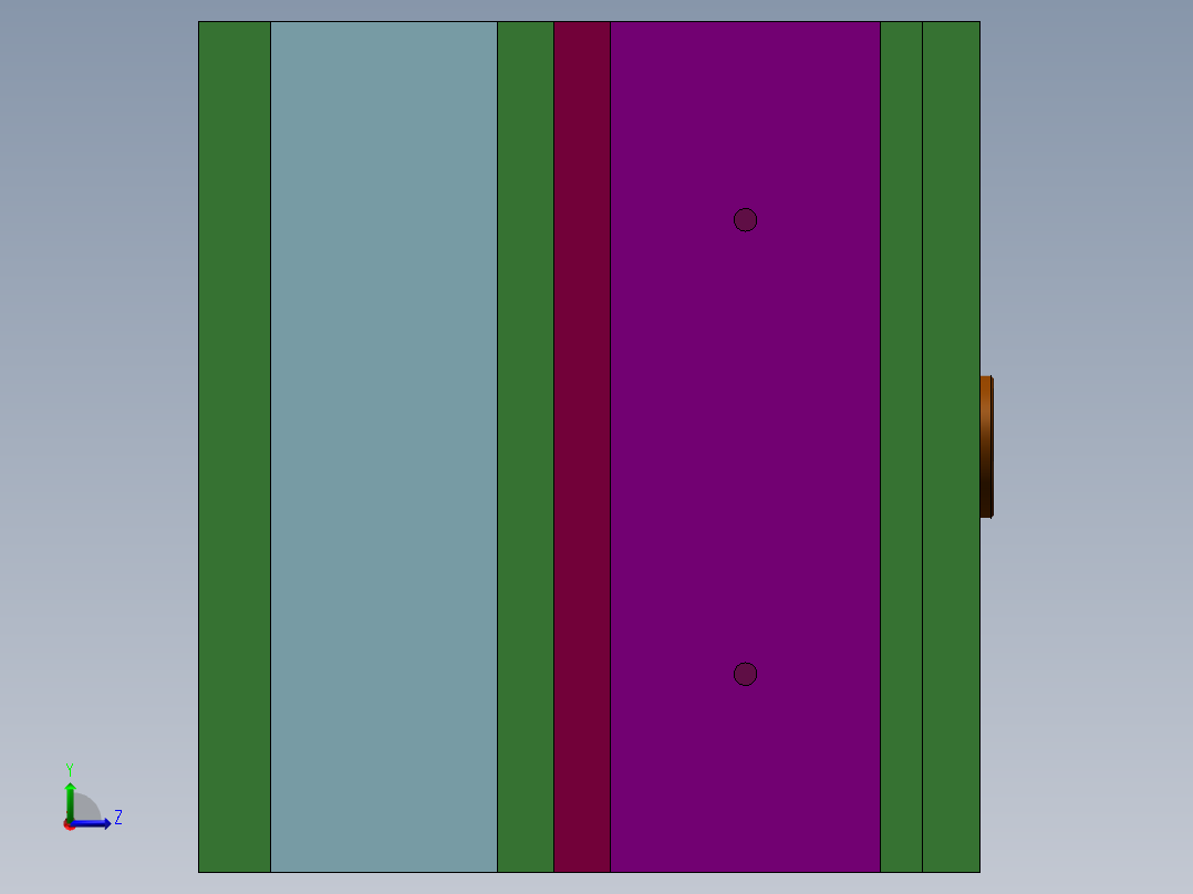 Q486-迷你音响的结构设计及外壳的注塑模具设计【三维SolidWorks】左视图