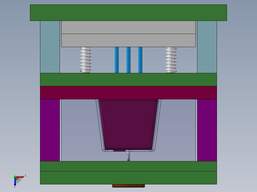 Q486-迷你音响的结构设计及外壳的注塑模具设计【三维SolidWorks】俯视图