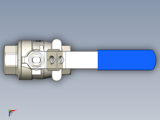 管道手动球阀-水管开关阀-手动阀门手动不锈钢内螺纹球阀DN20俯视缩略图