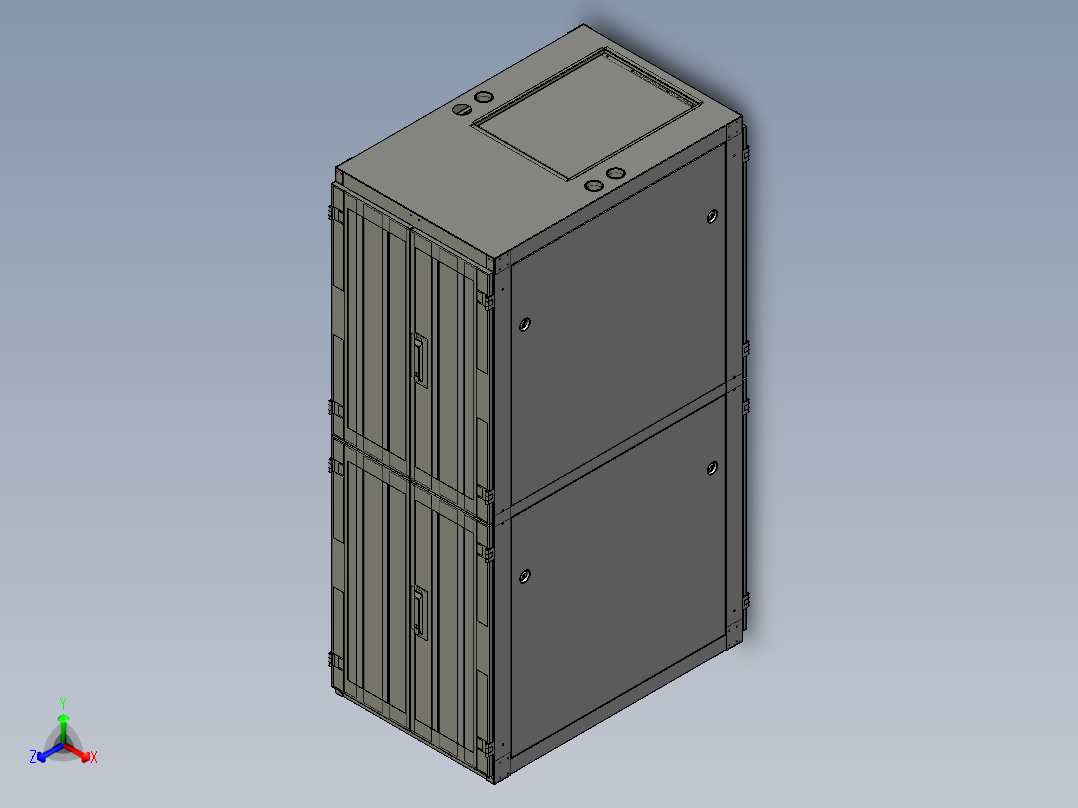 共置机柜co-locate-cabinet-1.snapshot.1-igs 三维 图纸
