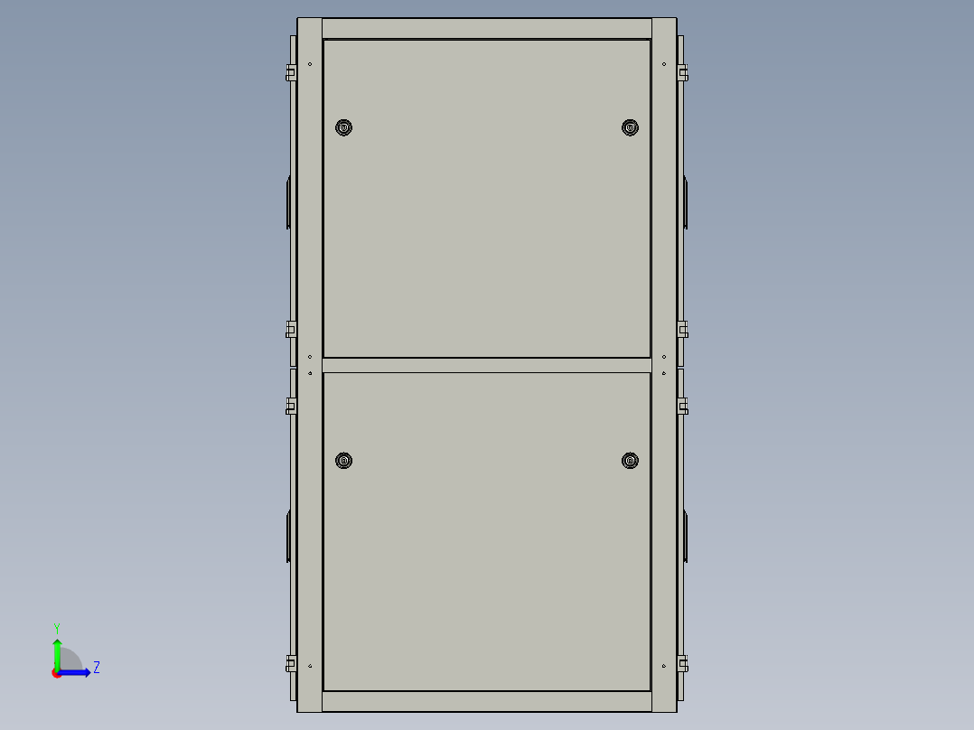 共置机柜co-locate-cabinet-1.snapshot.1-igs 三维 图纸左视图