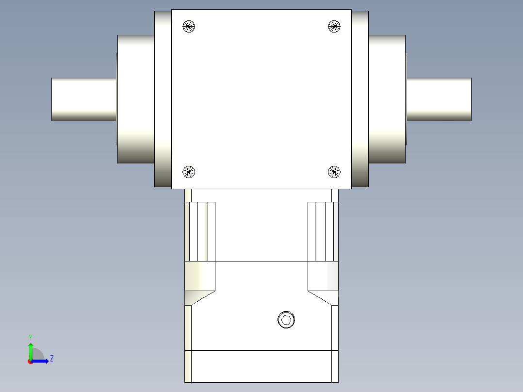 换向器PW210(双轴旋转方向不同） PGH180-L1 42-114.3-200-M12.stp左视图
