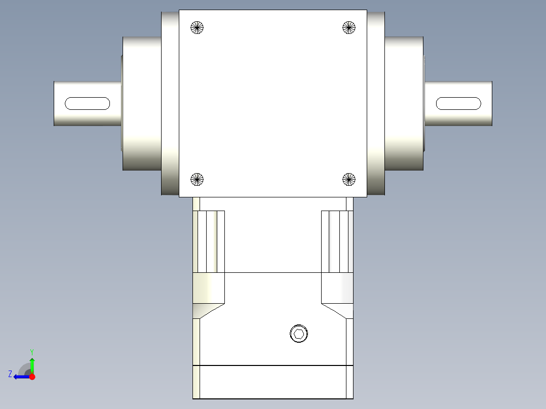 换向器PW210(双轴旋转方向不同） PGH180-L1 42-114.3-200-M12.stp右视图