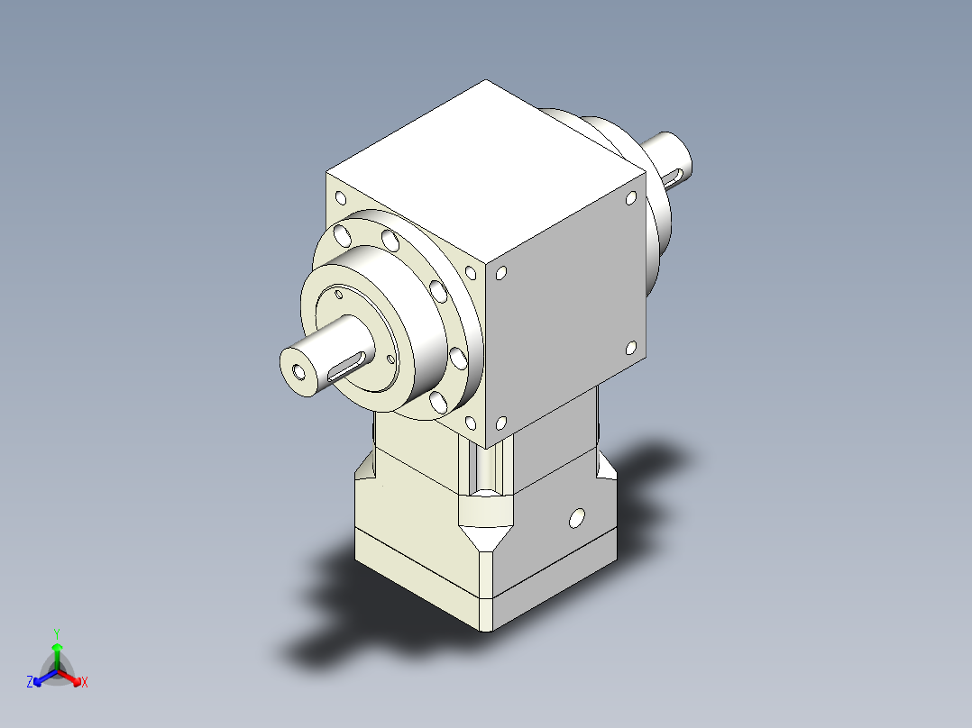 换向器PW210(双轴旋转方向不同） PGH180-L1 42-114.3-200-M12.stp正等轴测图