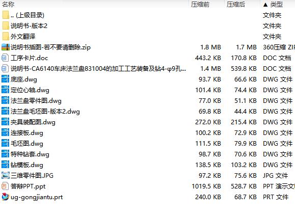 CA6140车床法兰盘831004的加工工艺装备及钻4-φ9孔夹具设计含非标8张CAD图