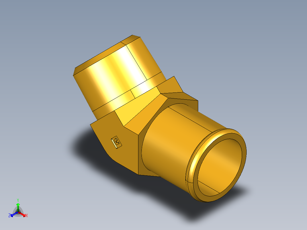 倒齿式工业管接头Beaded Hose Barb 45Deg Elbow Tube to Male Pipe 279HB-16-12主视图