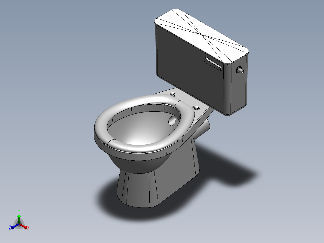 马桶正等轴测图