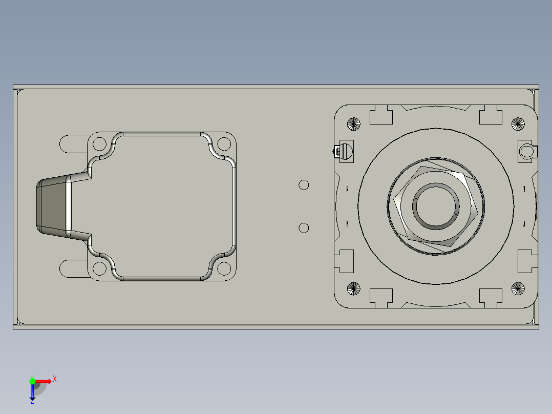 12VZ电动缸-VZ5-S250-BD俯视图
