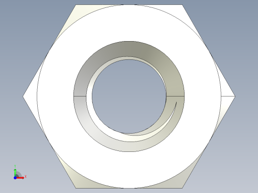 DIN 934 螺母-M2.6 Nut.STEP前视缩略图