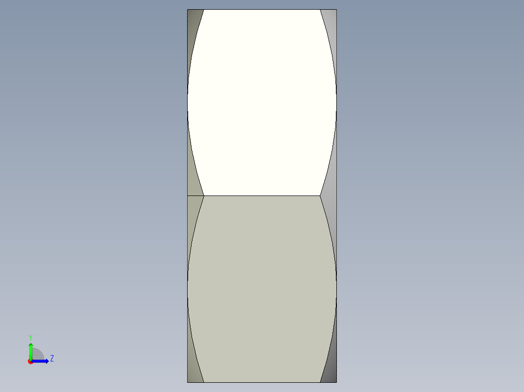 DIN 934 螺母-M2.6 Nut.STEP左视图