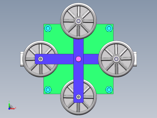 基于叉齿型循环结构的轻载箱货提升机前视缩略图