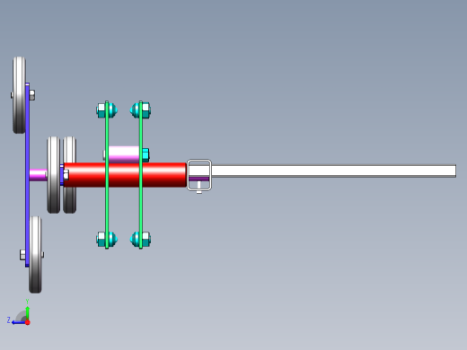 基于叉齿型循环结构的轻载箱货提升机右视缩略图