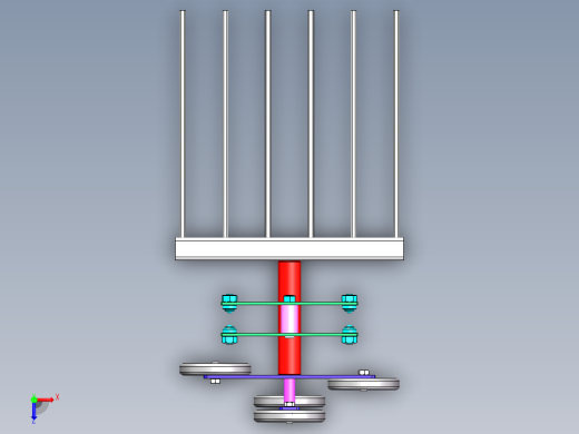 基于叉齿型循环结构的轻载箱货提升机俯视缩略图