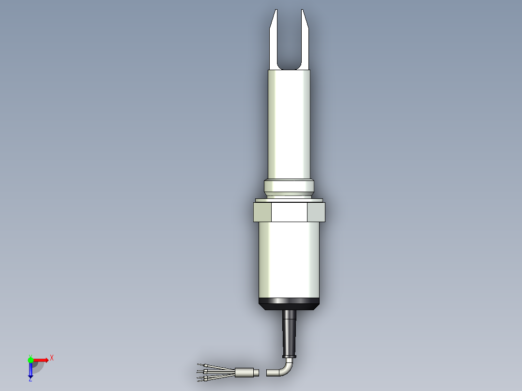 超声波设备H-125mm-4.92in-SS-OUTPUT-3-wire-PNP-NPN-CABLE-BSP-THREAD俯视图