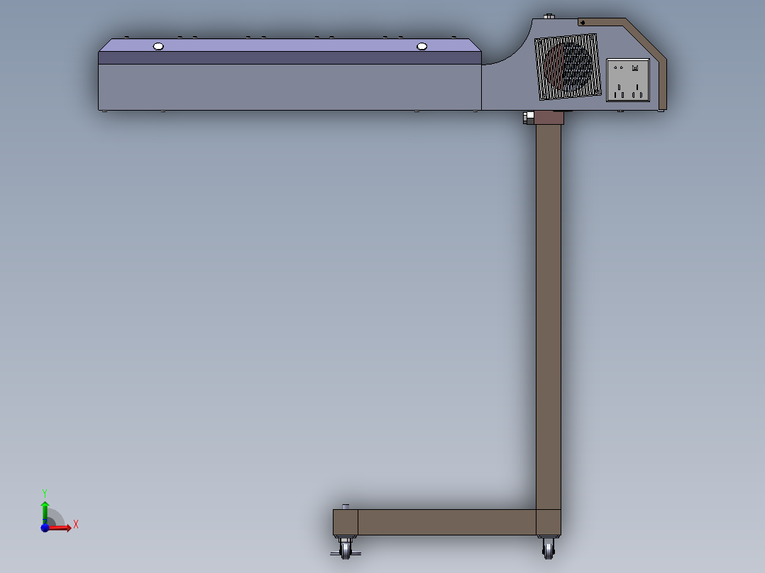 印花机用闪烘机sw18可编辑前视图