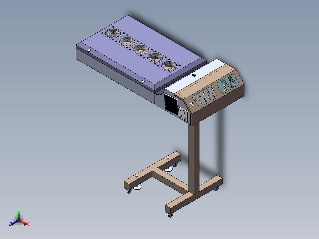 印花机用闪烘机sw18可编辑正等轴测图