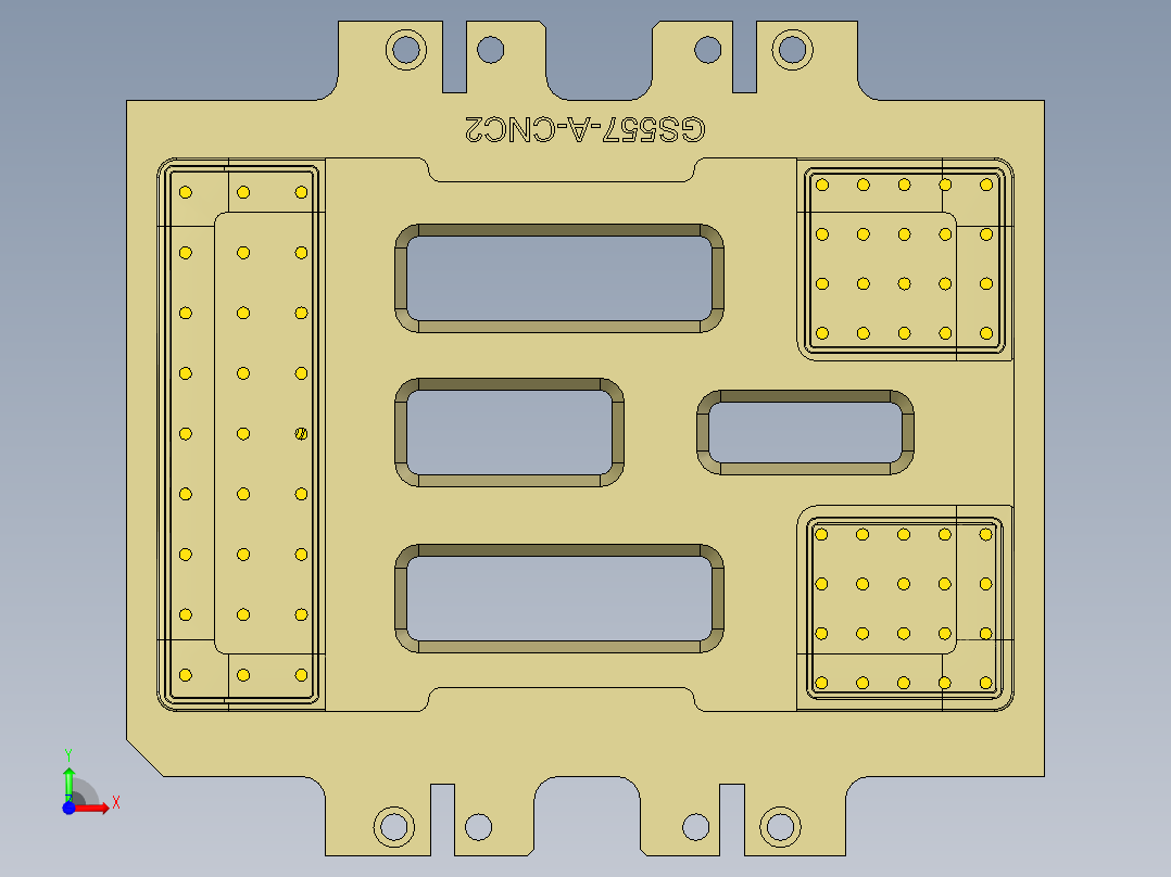 GS557-A笔记本CNC工装夹具三维模型-CNC2-190827前视图