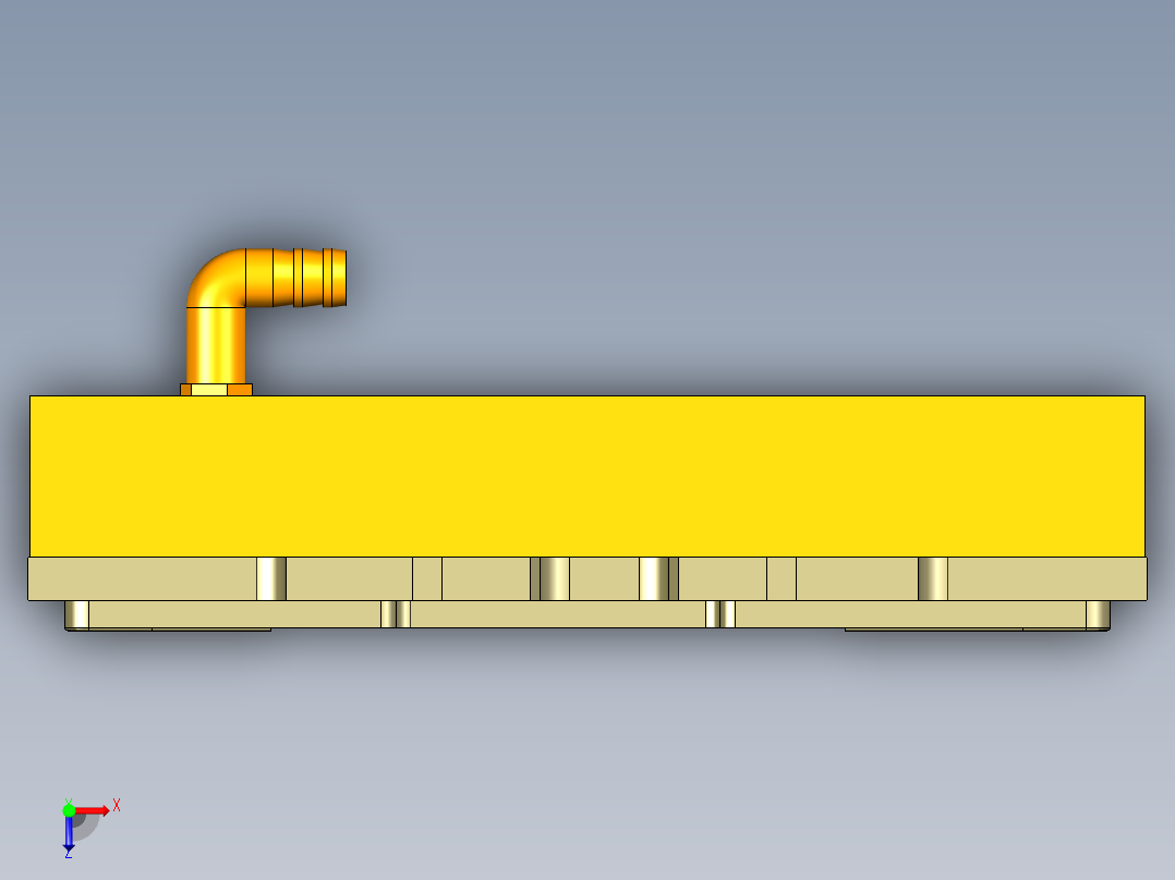 GS557-A笔记本CNC工装夹具三维模型-CNC2-190827俯视图