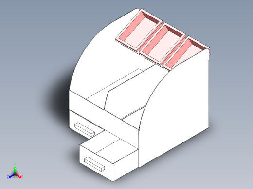 收纳盒正等轴测缩略图
