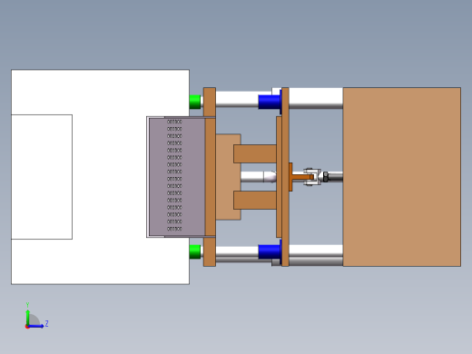 混合粉末成型机设计左视缩略图