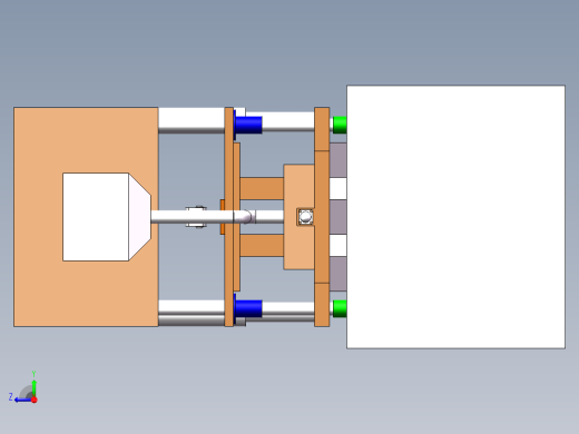 混合粉末成型机设计右视缩略图
