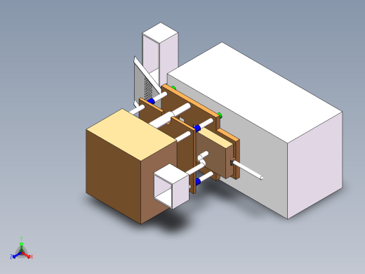 混合粉末成型机设计正等轴测缩略图