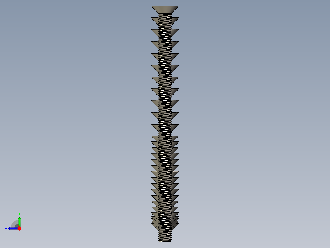 M12系列沉头内六角螺钉右视图