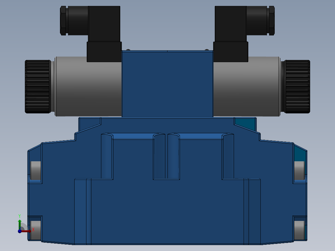 FWH-04直流插座式电液换向阀右视图