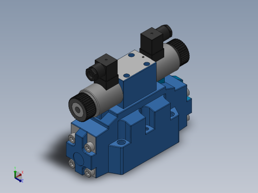 FWH-04直流插座式电液换向阀正等轴测缩略图