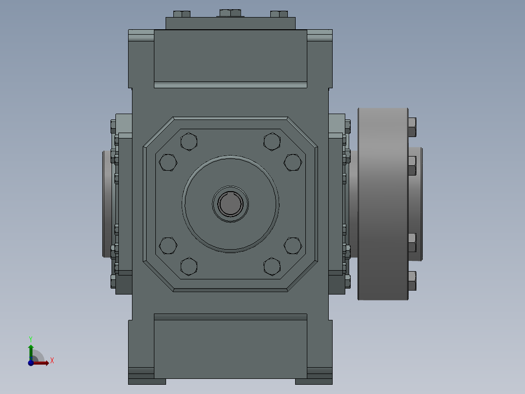 直交轴齿轮箱 QYJ系列 37款前视图
