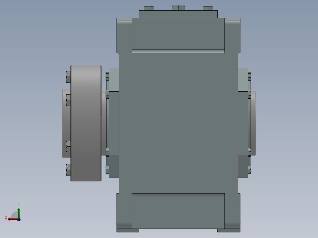 直交轴齿轮箱 QYJ系列 37款后视图