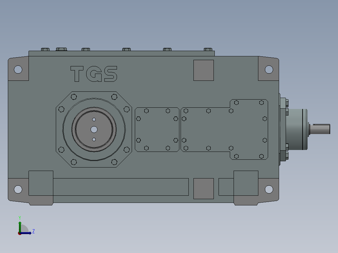 直交轴齿轮箱 QYJ系列 37款左视图