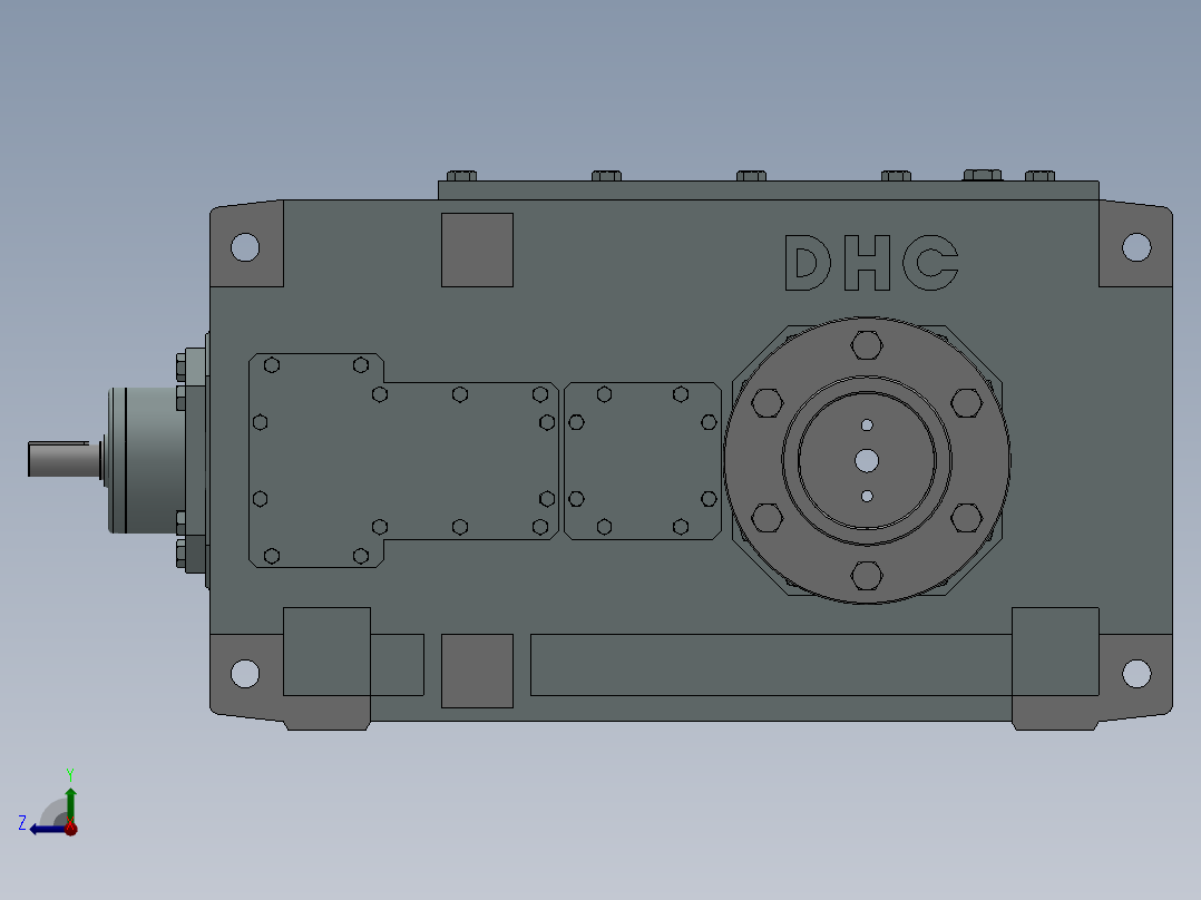 直交轴齿轮箱 QYJ系列 37款右视图