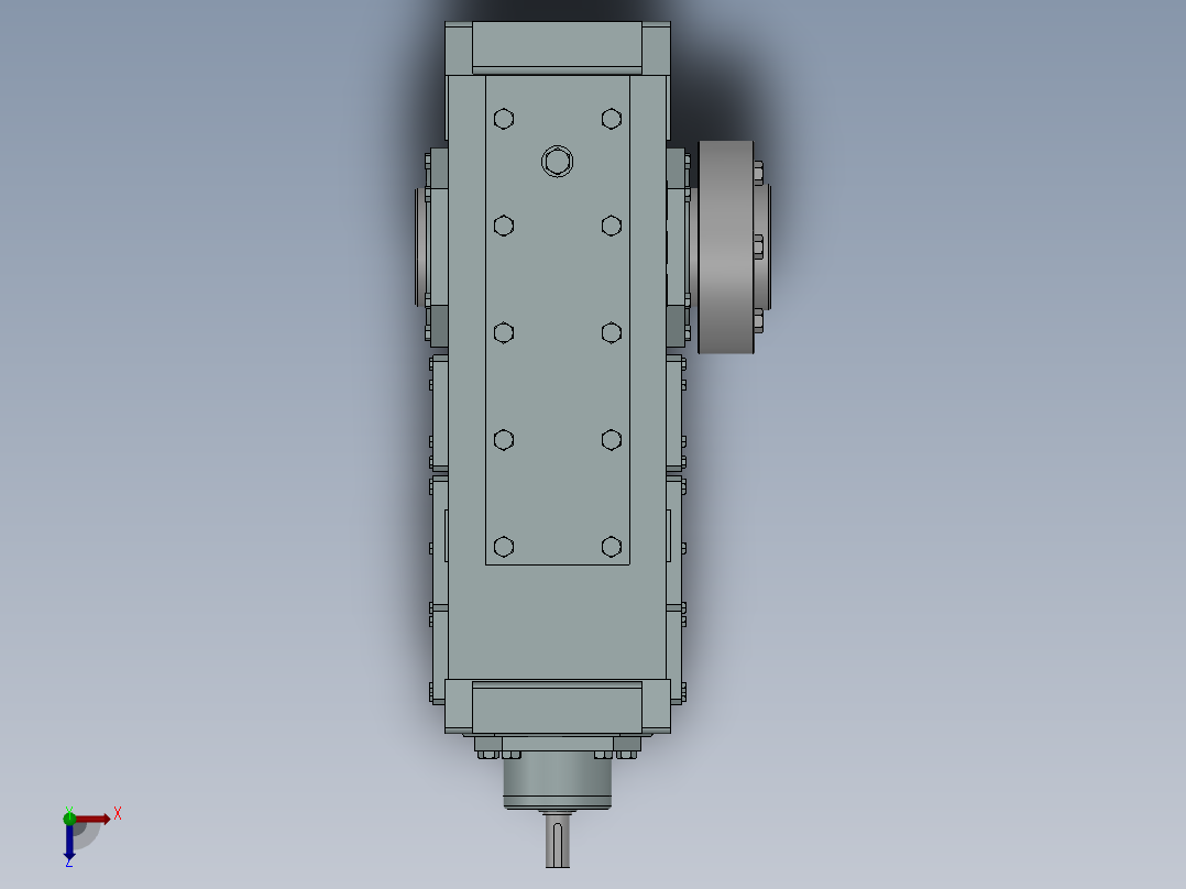 直交轴齿轮箱 QYJ系列 37款俯视图