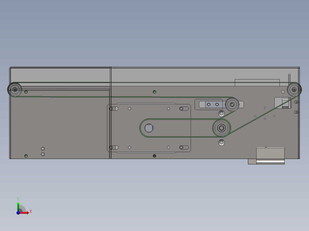 翻转传送机构前视图